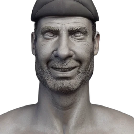 face, hat, mask, creature, 3d render, photorealistic, concept art, cartoon transparent PNG cut-out
