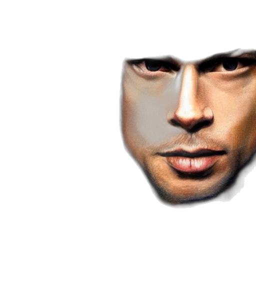 face, mask, hat, shoes, photorealistic, 3d render, concept art, pixel art transparent PNG cut-out