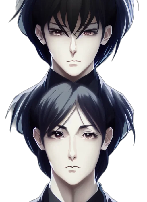 mask, face, crown, concept art, anime, fantasy art, pixel art, monochrome transparent PNG cut-out