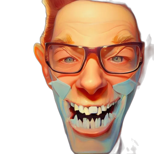 face, mask, creature, cartoon transparent PNG cut-out