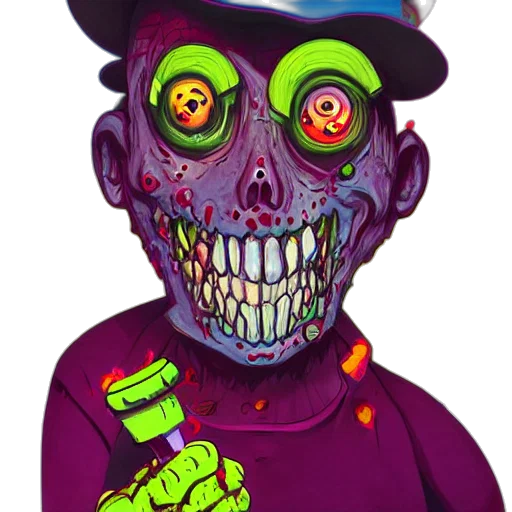 mask, face, staff, concept art, cartoon, 3d render, comic book art, neon transparent PNG cut-out