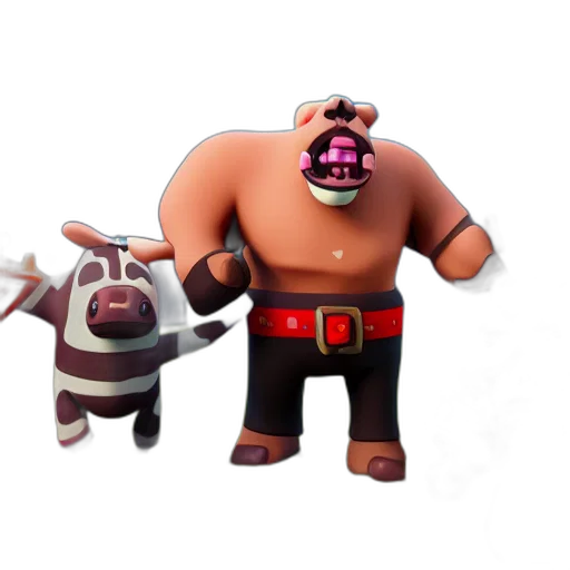 creature, animal, staff, concept art, 3d render, fantasy art, pixel art, clash transparent PNG cut-out
