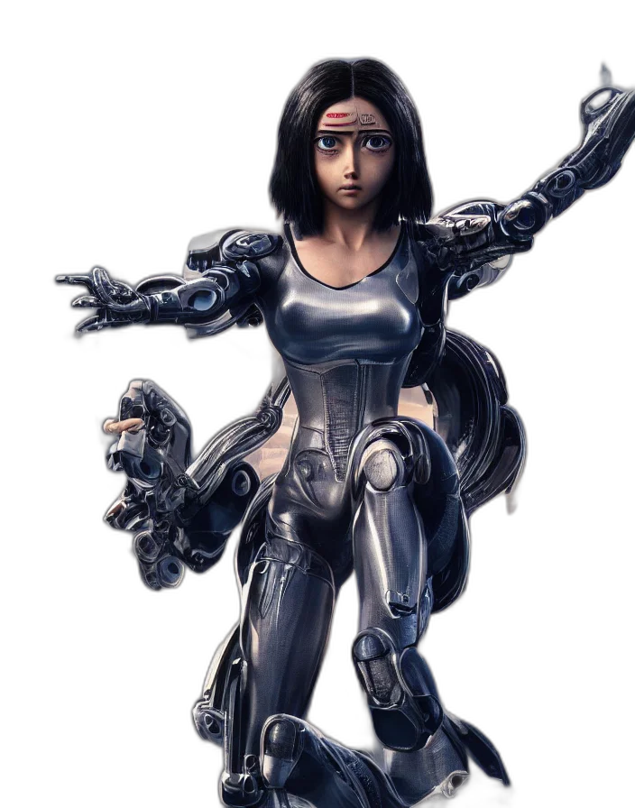 robot, concept art, 3d render, comic book art transparent PNG cut-out