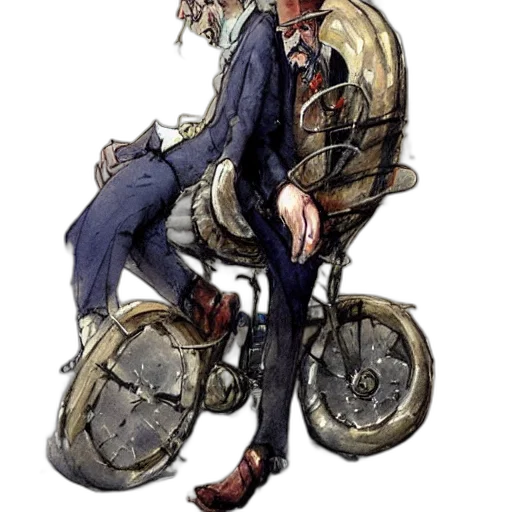 jacket, concept art, comic book art, watercolor, cyberpunk, drunk, french, baron transparent PNG cut-out