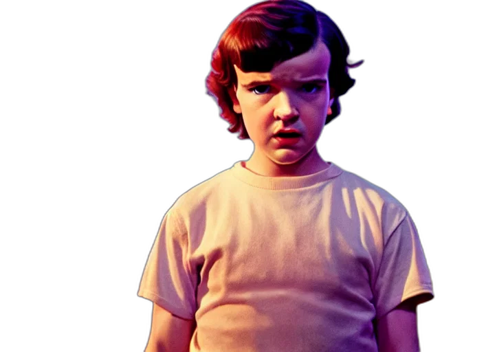 photorealistic, 3d render, concept art, film, still, jim, hopper, eleven transparent PNG cut-out