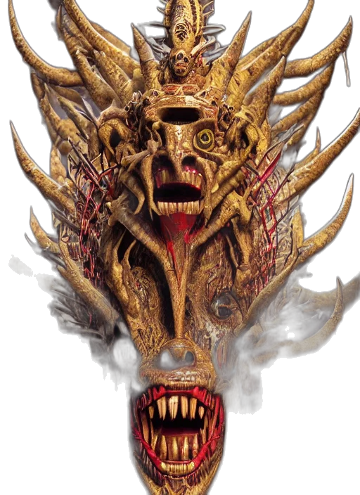 mask, dragon, face, creature transparent PNG cut-out