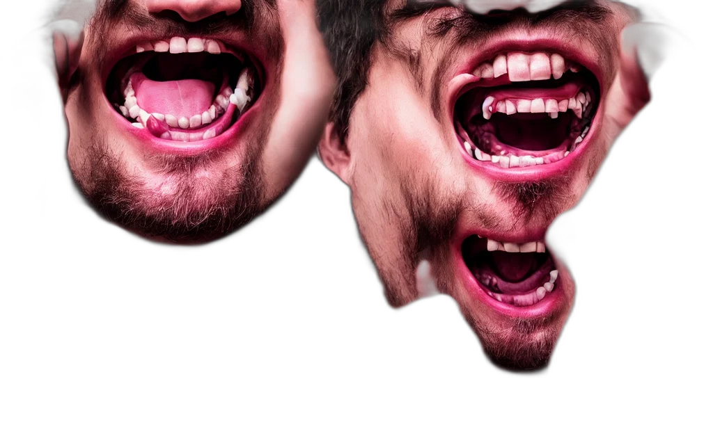 face, mask, creature, hair, photorealistic, 3d render, concept art, vaporwave transparent PNG cut-out