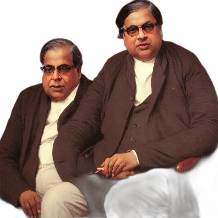 photorealistic, concept art, oil painting, ambedkar transparent PNG cut-out