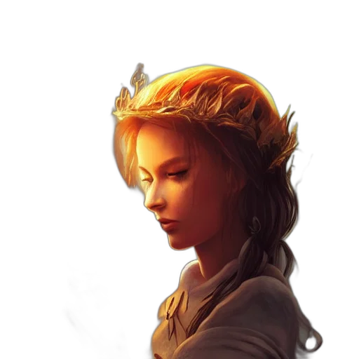 crown, staff, face, jewelry, fantasy art, concept art, photorealistic, comic book art transparent PNG cut-out