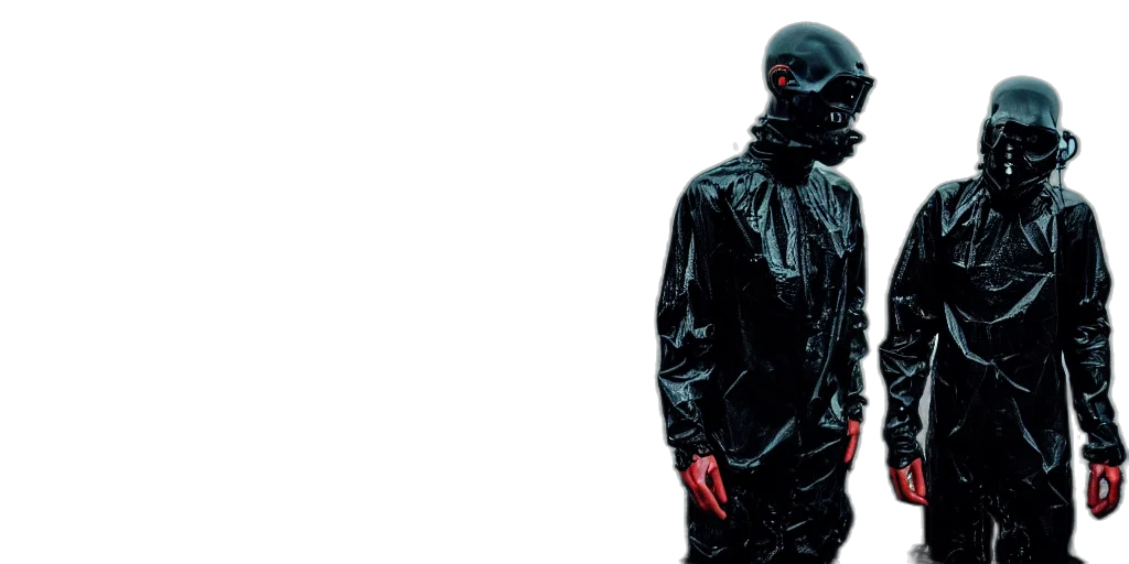 jacket, mask, cyberpunk, concept art transparent PNG cut-out