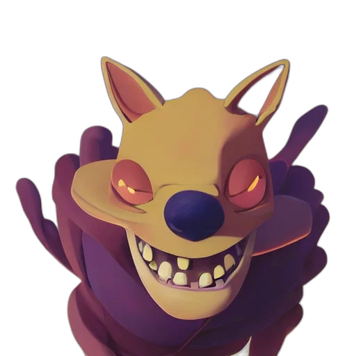 mask, creature, staff, face transparent PNG cut-out
