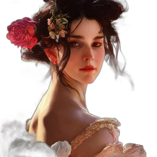dress, crown, face, jewelry transparent PNG cut-out