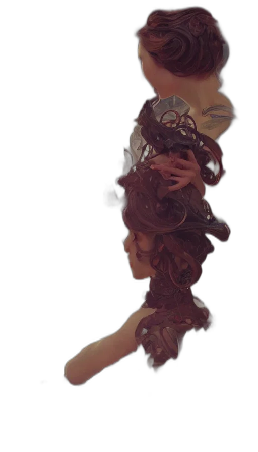 crown, staff, hair, mask transparent PNG cut-out