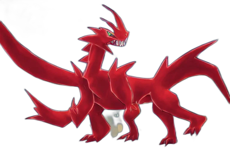 dragon, animal, creature, concept art, 3d render, fantasy art, pixel art, red transparent PNG cut-out