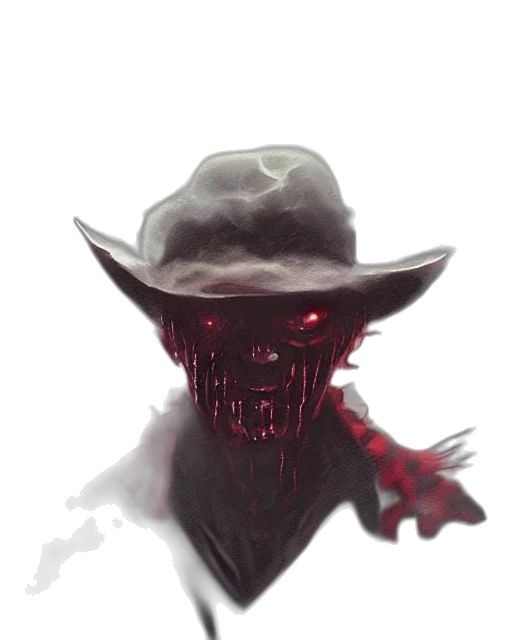 mask, hat, face, creature, concept art, cyberpunk, fantasy art, comic book art transparent PNG cut-out