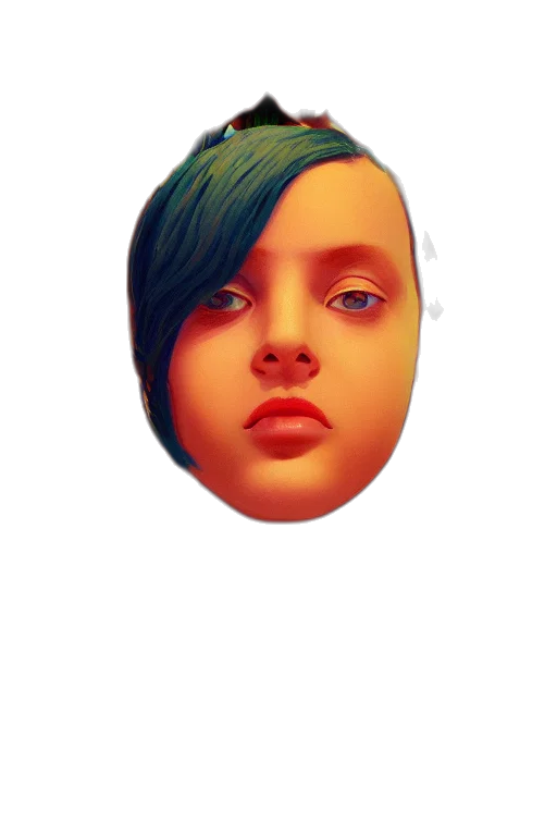 face, mask, creature, hat, photorealistic, 3d render, cartoon, anime transparent PNG cut-out