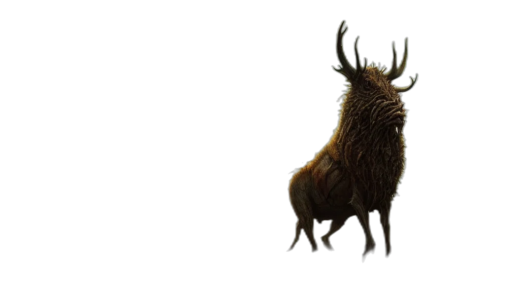 animal, creature, crown, hair, 3d render, concept art, photorealistic, fantasy art transparent PNG cut-out