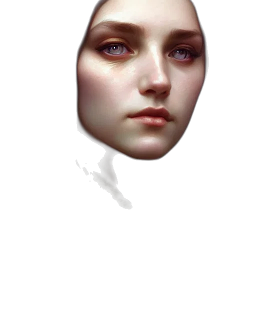 face, mask, robot, crown, photorealistic, concept art, fantasy art, oil painting transparent PNG cut-out