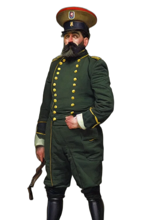 staff, jacket, hat, sword transparent PNG cut-out