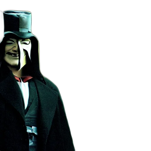 mask, staff, hat, robot, concept art, film, still, vendetta transparent PNG cut-out