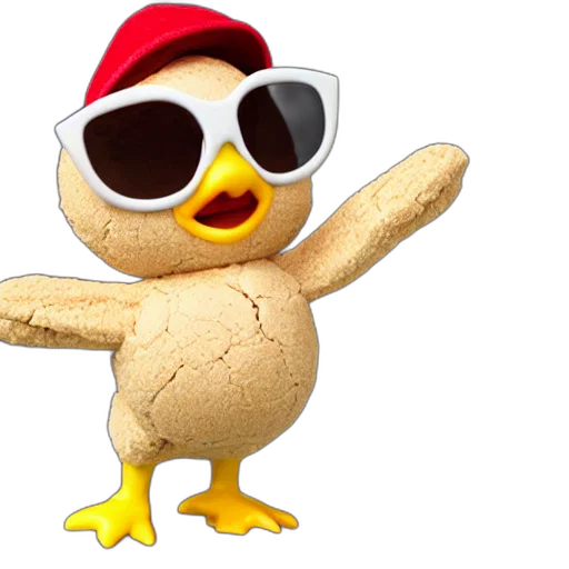 animal, 3d render, cartoon, cute, baby, chick, made, out transparent PNG cut-out