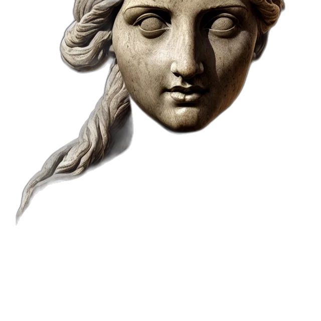 jewelry, crown, face, staff, photorealistic, 3d render, concept art, vaporwave transparent PNG cut-out