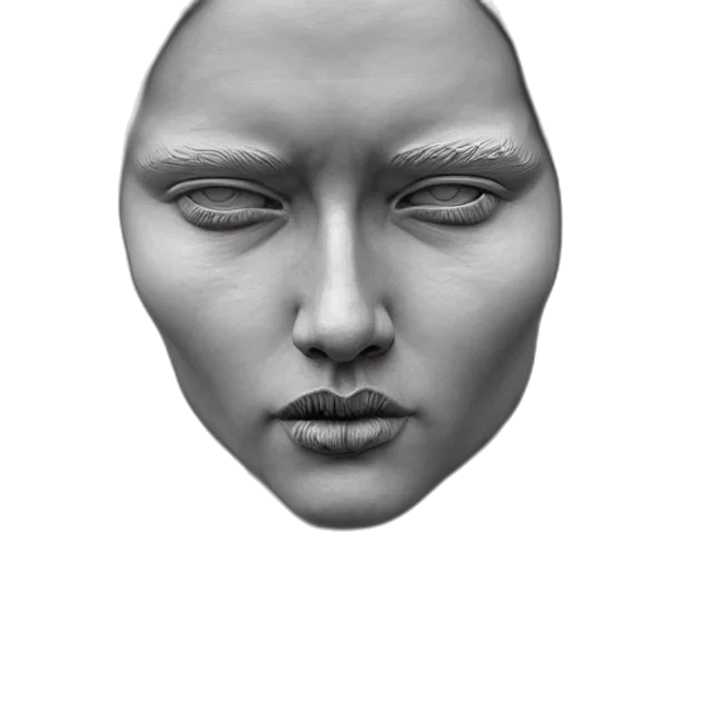 mask, face, crown, jewelry, photorealistic, 3d render, pencil sketch, concept art transparent PNG cut-out