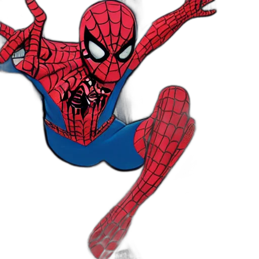 mask, creature, comic book art, concept art, 3d render, cartoon, spiderman, swing transparent PNG cut-out