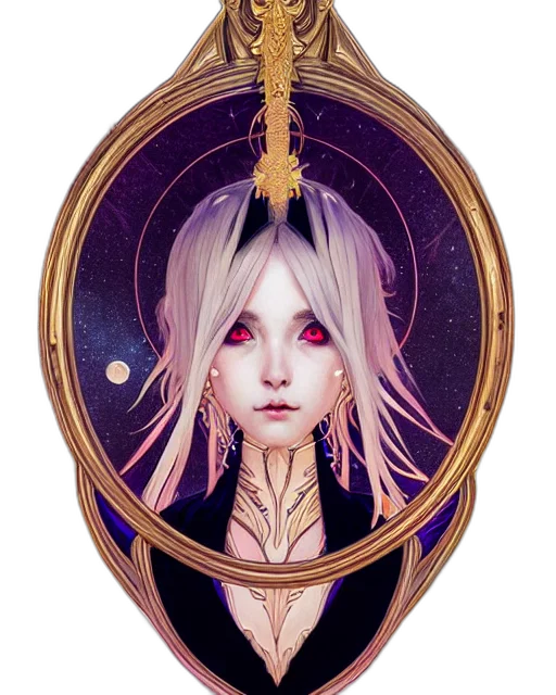 jewelry, crown, staff, face, fantasy art, concept art, pixel art, anime transparent PNG cut-out