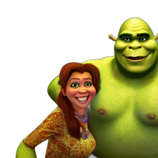 3d render, shrek, lgtbq transparent PNG cut-out