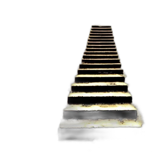 jewelry, sword, shoes, furniture, 3d render, concept art, photorealistic, stairway transparent PNG cut-out