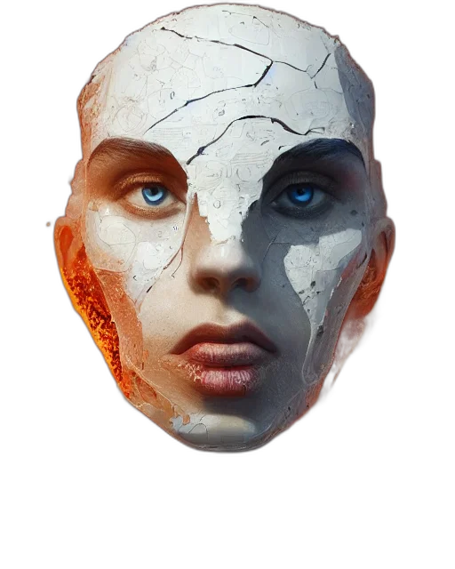 mask, face, robot, creature transparent PNG cut-out