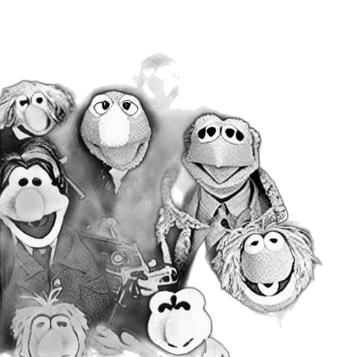staff, pencil sketch, muppets, wwii transparent PNG cut-out