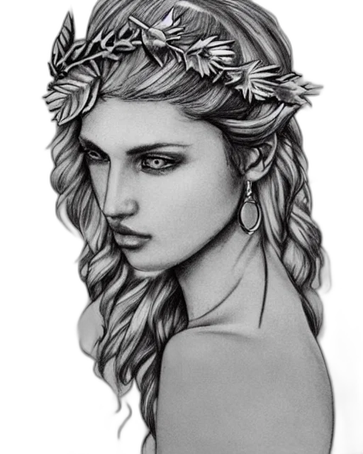 crown, jewelry, face, hair, pencil sketch, photorealistic, fantasy art, cartoon transparent PNG cut-out