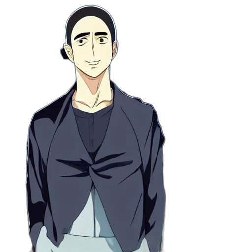 jacket, staff, face, cartoon transparent PNG cut-out