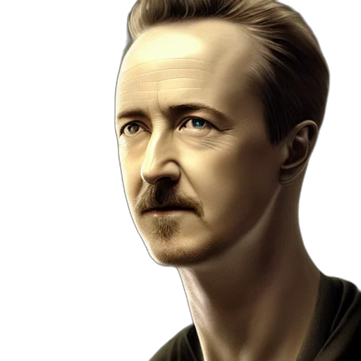 face, photorealistic, cartoon, concept art, comic book art, edward, norton, egg transparent PNG cut-out