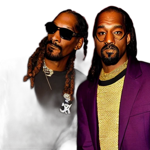 jacket, photorealistic, photo, snoop, dogg, kanye, west transparent PNG cut-out