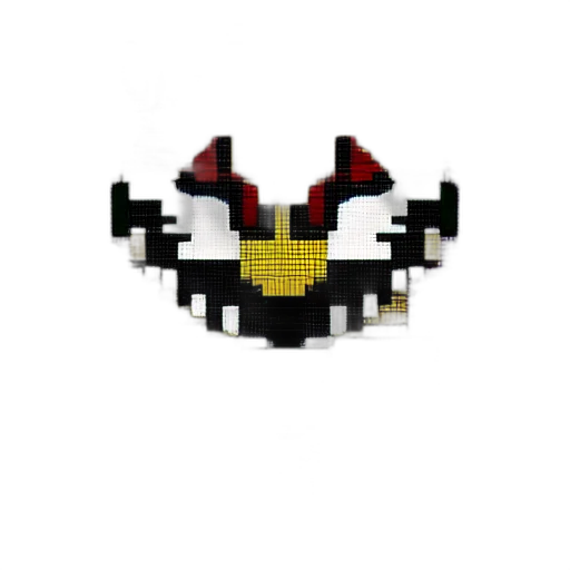 mask, hat, robot, crown, pixel art, 3d render, concept art, cyberpunk transparent PNG cut-out