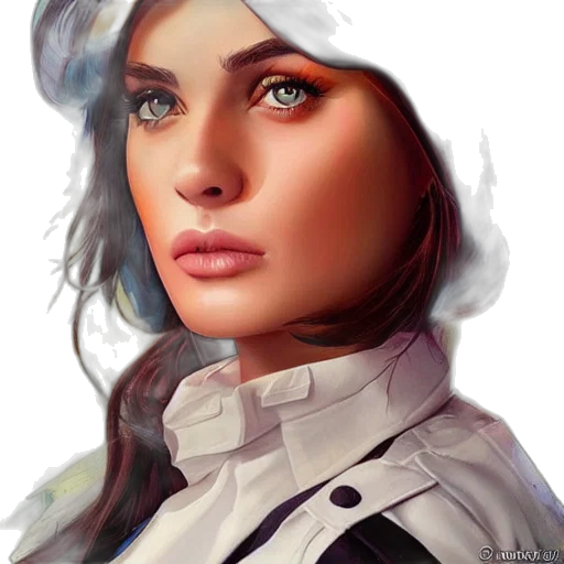 face, jacket, robot, staff transparent PNG cut-out
