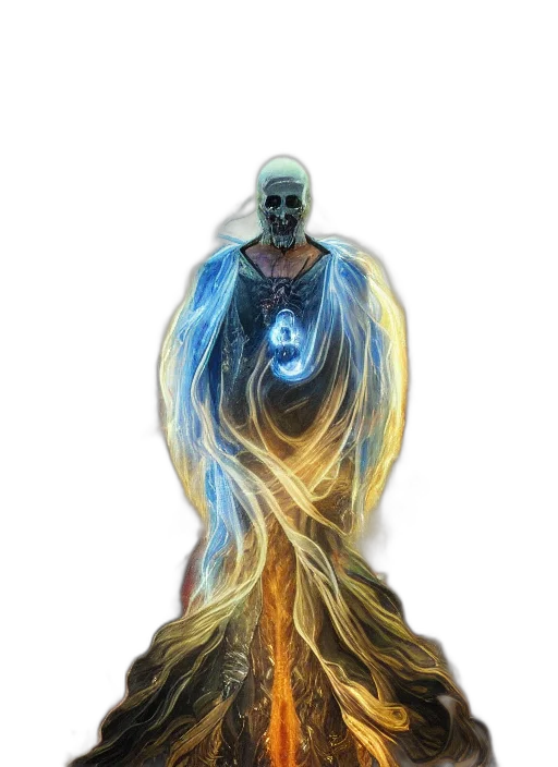 creature, dress, staff, fantasy art, concept art, 3d render, pixel art, fire transparent PNG cut-out