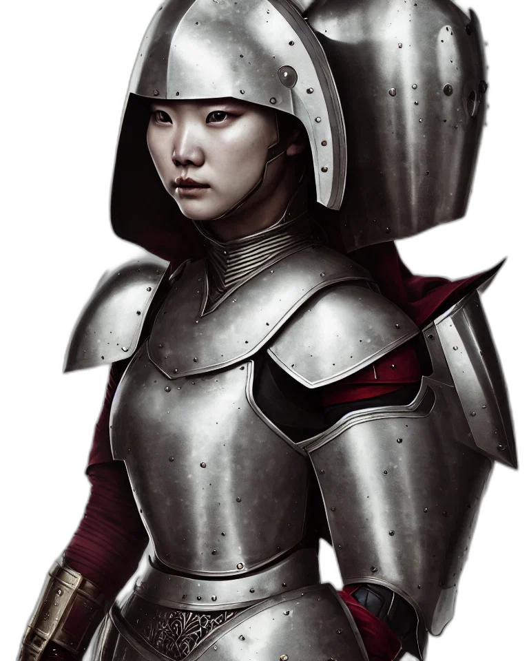 robot, sword, staff, face, fantasy art, concept art, photorealistic, 3d render transparent PNG cut-out