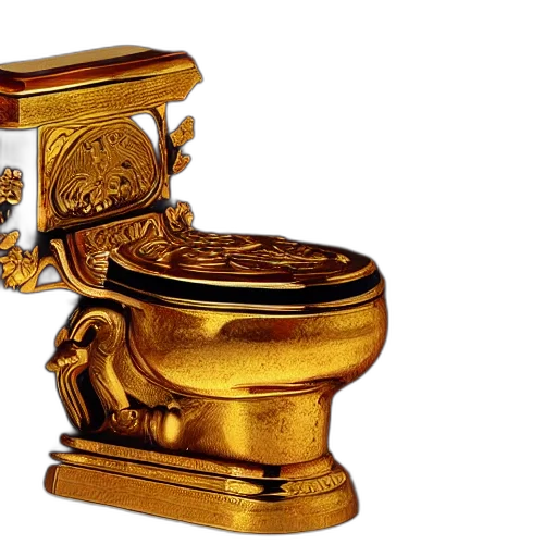 furniture, crown, jewelry, golden, toilet, red, hibiscus, embossed transparent PNG cut-out