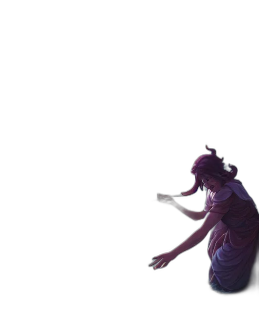 dress, staff, crown, creature, 3d render, concept art, photorealistic, vaporwave transparent PNG cut-out