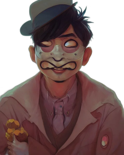 face, mask, staff, hat transparent PNG cut-out