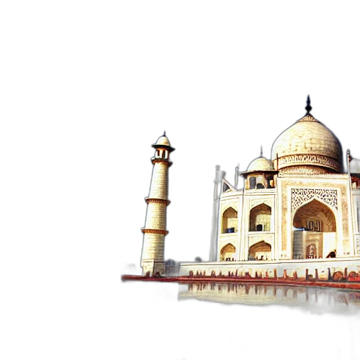 building, 3d render, concept art, photorealistic, pixel art, golden, earth tones, taj transparent PNG cut-out