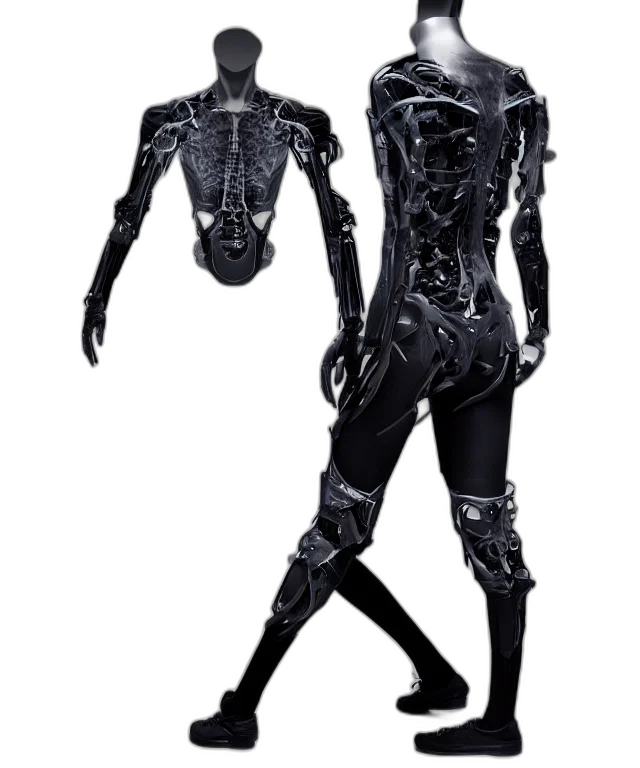 robot, creature, dress, mask, concept art, cyberpunk, 3d render, comic book art transparent PNG cut-out