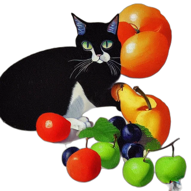 animal, food, photorealistic, oil painting transparent PNG cut-out