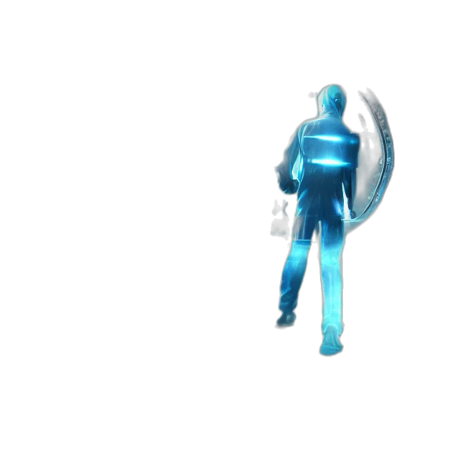 robot, staff, weapon, jacket transparent PNG cut-out