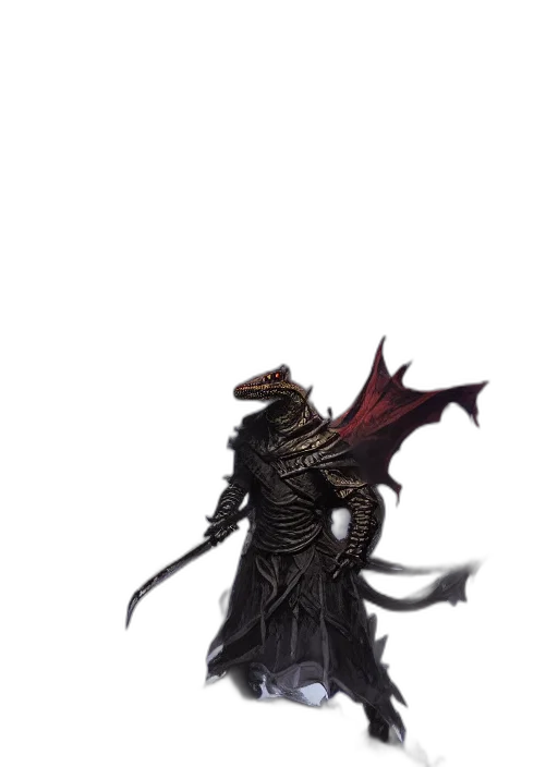dragon, creature, staff, mask, concept art, fantasy art, pixel art, 3d render transparent PNG cut-out