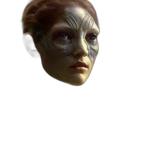 mask, face, creature, staff transparent PNG cut-out